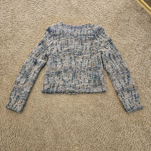 LUMA Italian Chic Tweed Button-Up Wool Blend Cardigan/ Jacket, Size Small - Picture 7 of 8